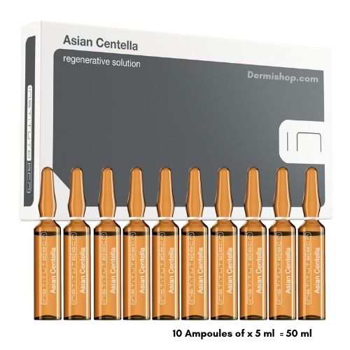 Centella Asiatica Serum by Institute BCN Mesoterapia en caja de 10 ampollas para Micronnedling at home y Plasma con Plaquetas