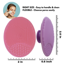 Facial cleansing brush - Natuderma  Soft Silicone Facial Cleansing Brushes, Face Exfoliator, Face scrubber for Deep Cleansing and Unclog Pores, great gifts for teenagers, mother's day and all occasion