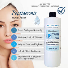 Hydrodermabrasion serum and oxygen infusion solution Peptidermis Collagen Boost applied with airbrush over a women face.