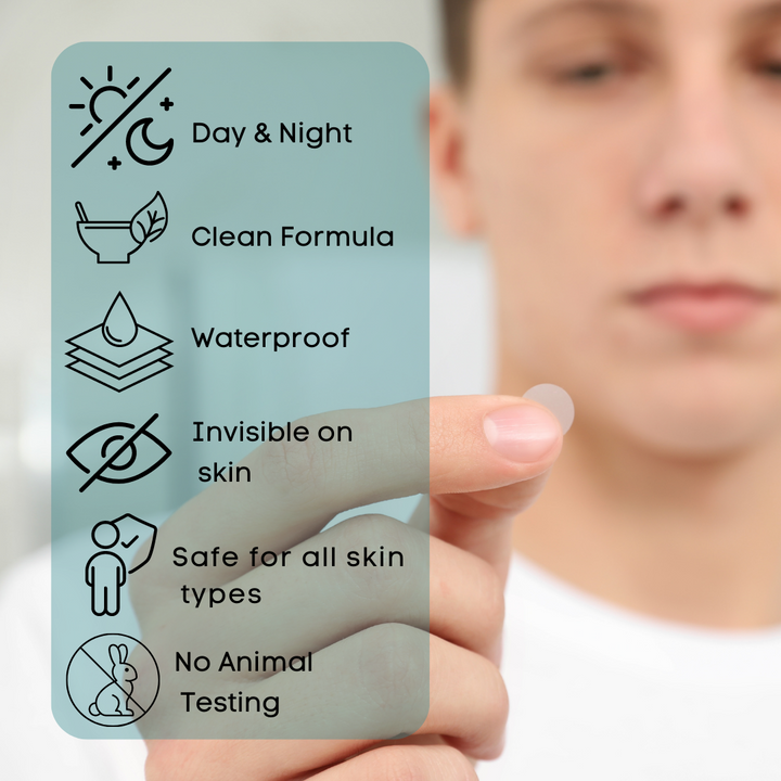 Acne spot treatment, waterproof pimple patches, invisible ultrathin. pimple patch , hydrocolloid patch, panoxyl pimple patch ,  hero mighty patches, parches para acne, cute pimples patches  , hydrocolloid acne patches , salicylic acid pads