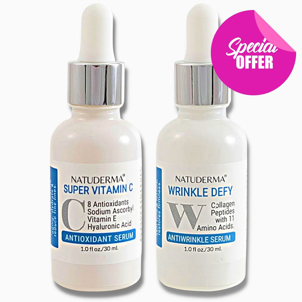 Anti Aging Wrinkle Defy Duo Deal - Vitamin C Serum and Peptide Serum