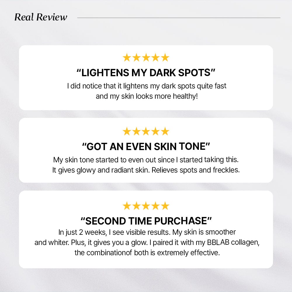 Uneven skin tone, dark spot , Vitamin C, Glutathion and L-cysteine dietary supplement, 30 tablets, glass glowing skin booster by BB Lab, reviews.