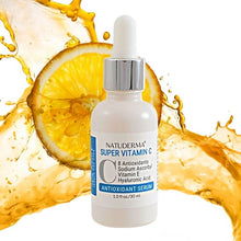 Vitamin C Serum for face, with Antioxidants, Hyaluronic Acid and Vitamin E, Natural Skin Care by Natuderma.