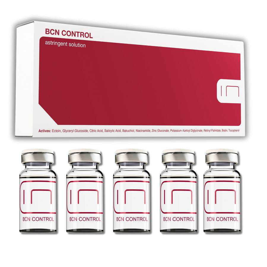 BCN CONTROL, Salicylic Acid and Niacinamide face serum for microneedling a mesotherapy by Institute BCN, 5 X 5ML.