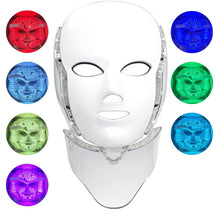 Led mask for led therapy,  this led face mask could be use on face and neck, led mask with seven color, professional led light therapy mask for estheticians, spa and at home use.