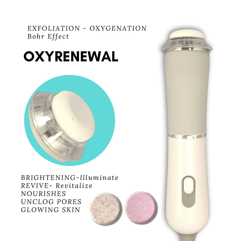 Microdermabrasion machine - Gua sha tool for skin exfoliation and oxygen facial with bohr effect, compare with oxygeneo glo2facial,  compare with dermeluxx , buy Oxydermis at dermishop.com