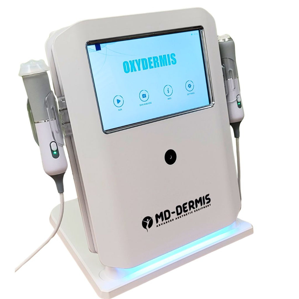 Facial Equipment for Spa - Compare with Oxygeneo - Oxydermis Facial  Machine has  sky analyzer, ultrasound, Rf facial,  and oxygen pods for Bohr effect,  by at dermishop.com