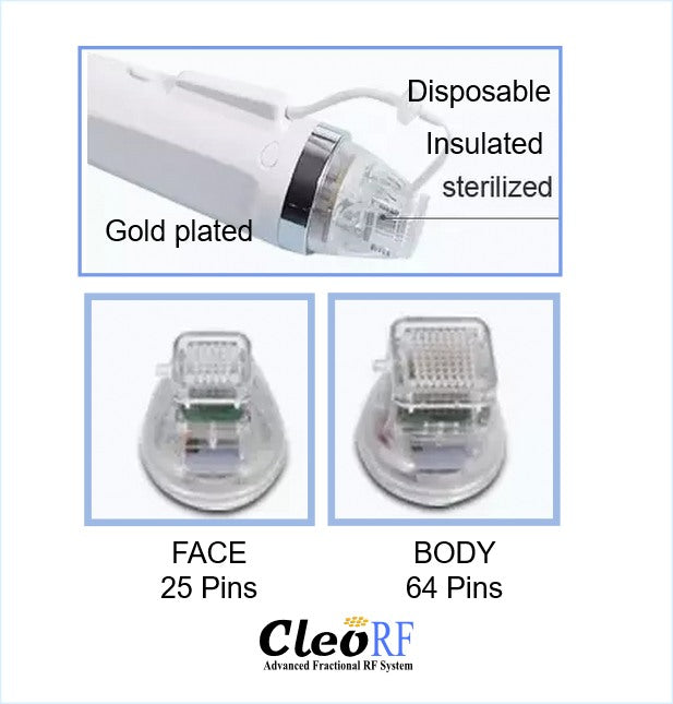 Cartridge for RF Microneedling Machine, 25 Pins Insulated Gold Microneedling Head