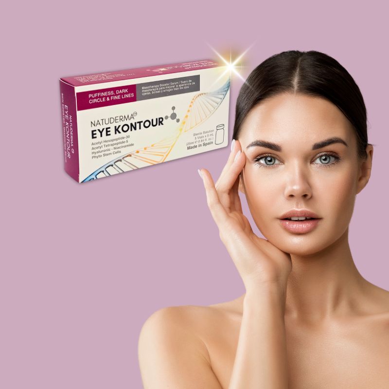 Natuderma Eye Contour Serum for Puffiness, Dark Cicles, Fine Lines , "EYE KONTOUR" compatible after microneedling and mesotherapy