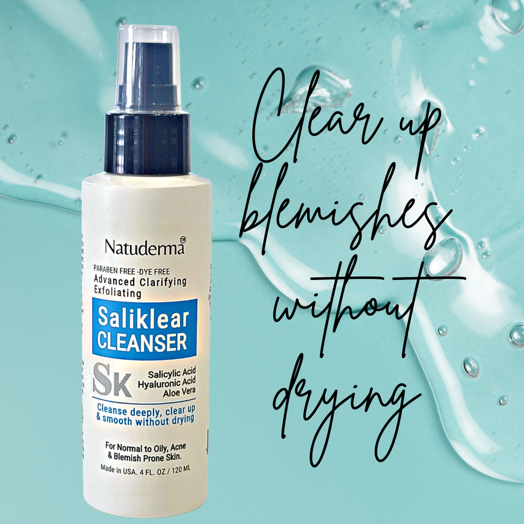 Natuderma Saliklear Face Wash for oily skin; Face cleanser for pimples and acne; Natural skincare cleanser; Made in USA
