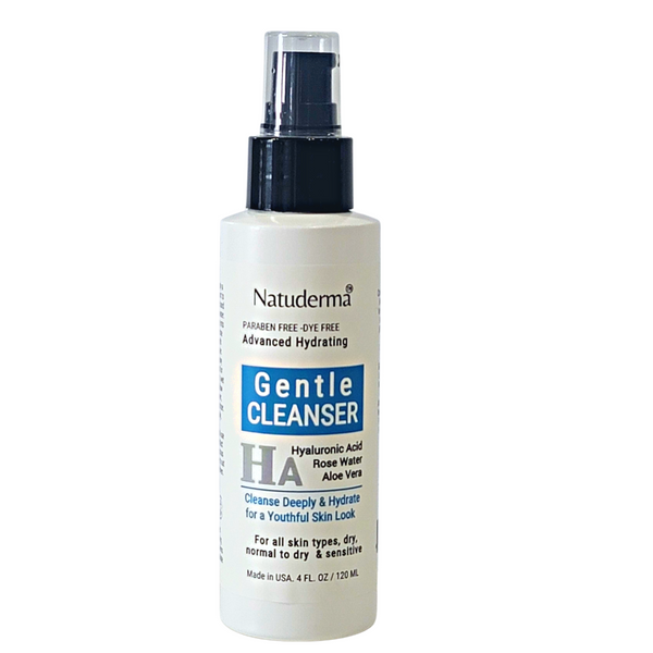 Jabón facial con ácido hialurónico - Limpiador suave hidratante con agua de rosas de Natuderma