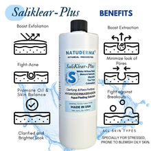 Hydrodermabrasion Serum Saliklear Plus by Natuderma, for exfoliation and extraction step, great skin exfoliator, pore minimizer , fight acne and breakouts.