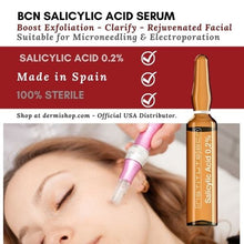 Salicylic Acid Microneedling Serum, a purifying and clarifying solution to combat acne, blackhead, excess of oil, 10 ampoules of 2 ml,  by Institute BCN