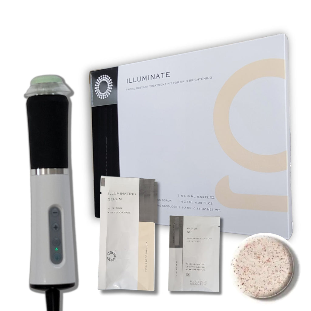 Oxygen facial, exfoliation and skin brightening with Illuminate oxy pods for geneo machine. 