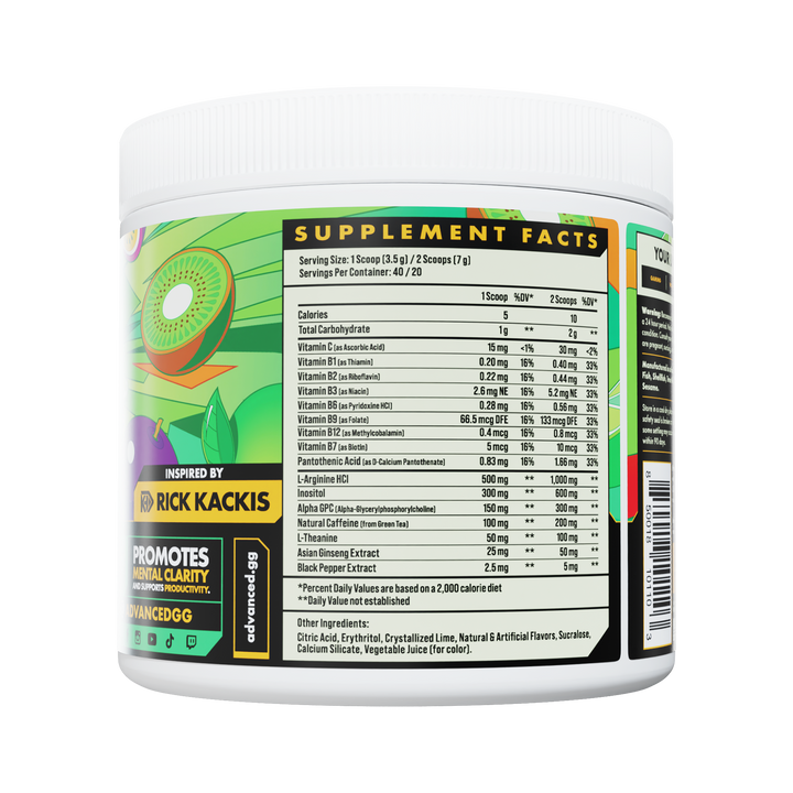 Kiwi Lime - Focus Powder Supplement Drink