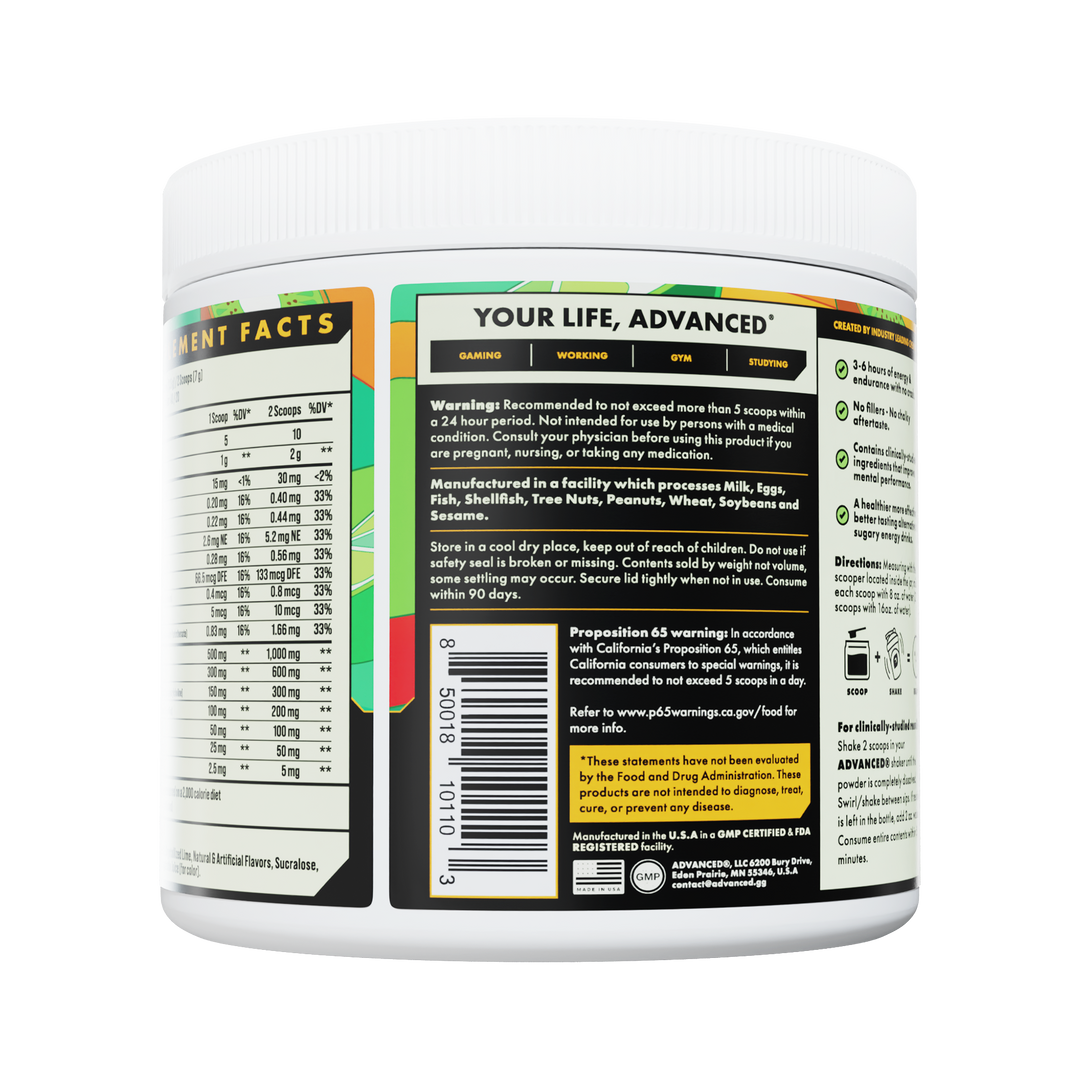 Kiwi Lime - Focus Powder Supplement Drink