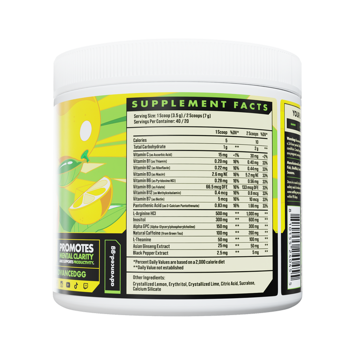 Lemon Lime - Focus Drink Powder Beverage