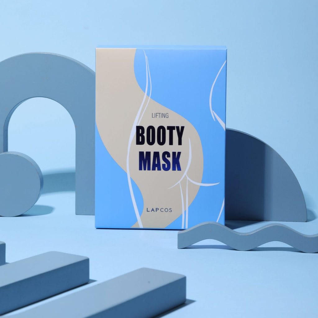 Caja azul de mascarillas para los gluteos made in Corea