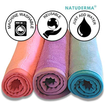 Reusable Makeup eraser, 3 colors, makeup remover cloth package of 6. Just add water to the makeup eraser cloth.