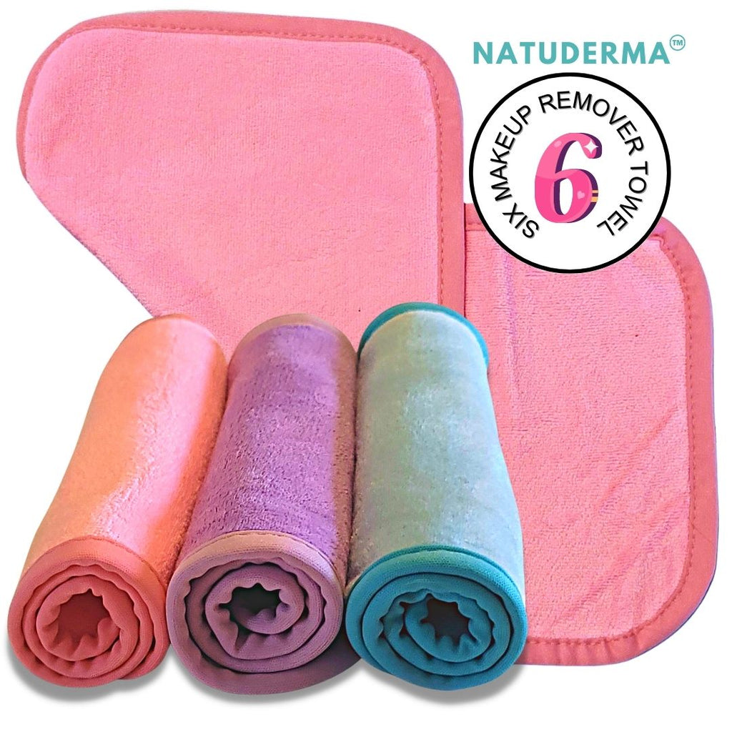 Makeup eraser, Reusable makeup remover cloth package of 6 from Natuderma.