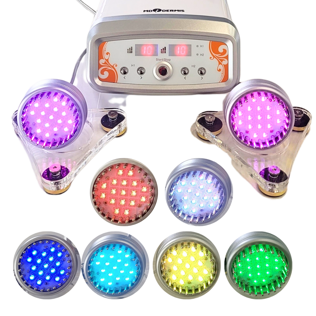 Microcurrent face toning device with led light therapy for estheticians, face lifting machine.