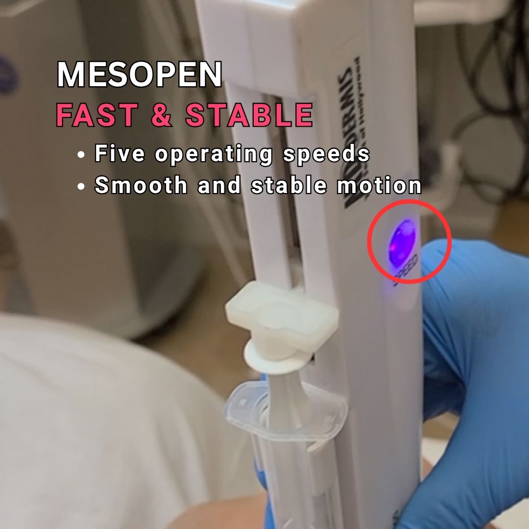 Microneedling Pen device with text highlighting features like &