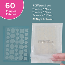 Pimple patches , pimple patches for face , acne treatment, acne patches for face , acne patches , pimple patch , parches para acne. Natuderma 60 pimples patches of 3 sizes, 12 x 0.31 mm, 12 x 0.39 mm y 24 x 0.47mm