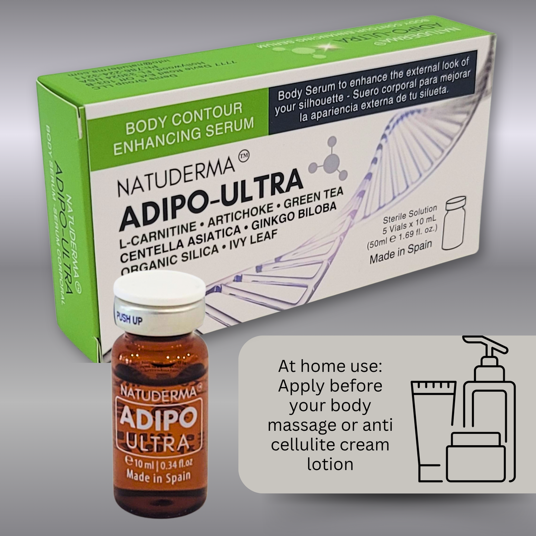 Natuderma Adipo-Ultra Body Contouring Serum for Microneedling & Virtual Mesotherapy, 5 ×10 mL