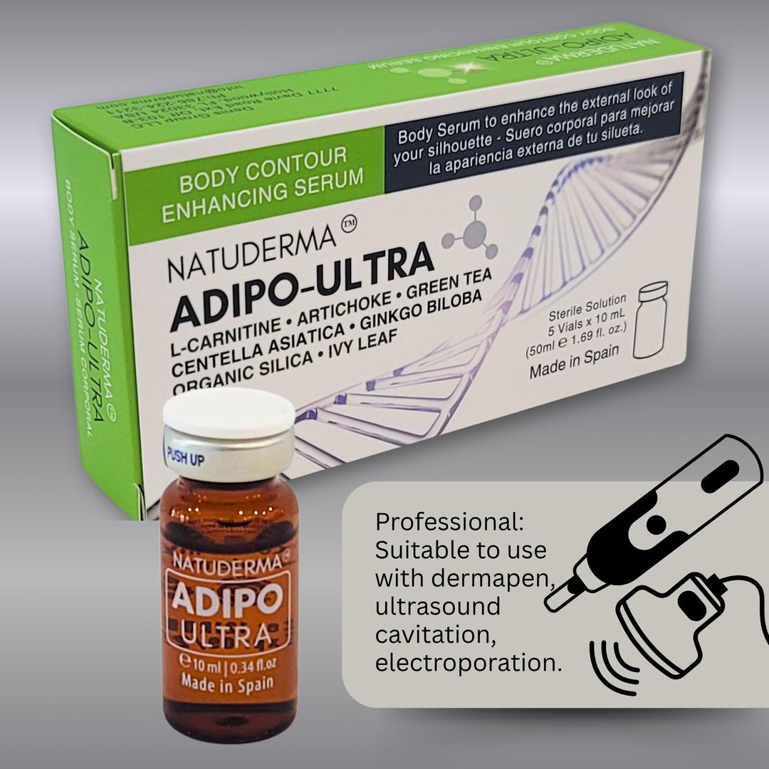 Natuderma Adipo-Ultra Body Contouring Serum for Microneedling & Virtual Mesotherapy, 5 ×10 mL
