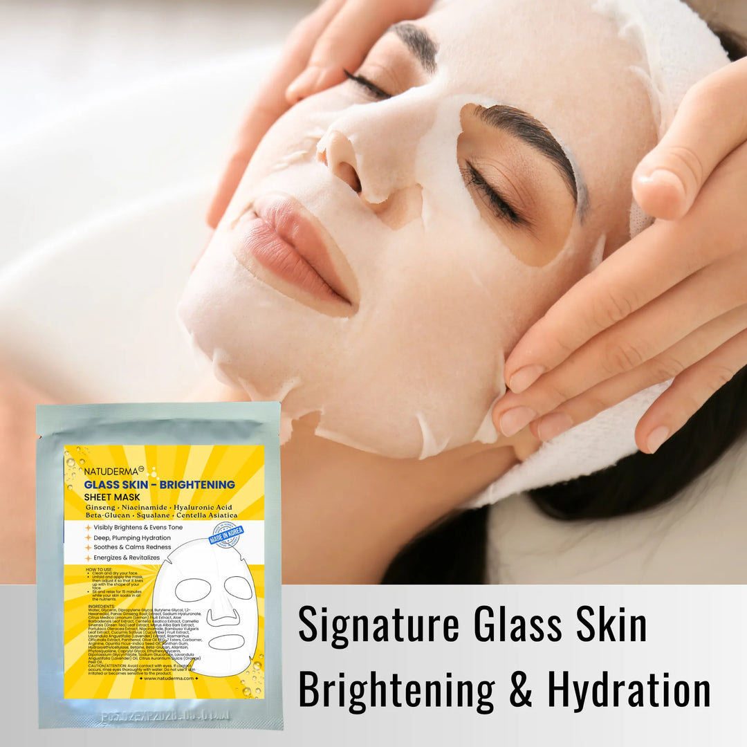 Natuderma Glass Skin Brightening Sheet Mask | Hydrating &amp; Luminous Glow Treatment (5-Pack) – image 2