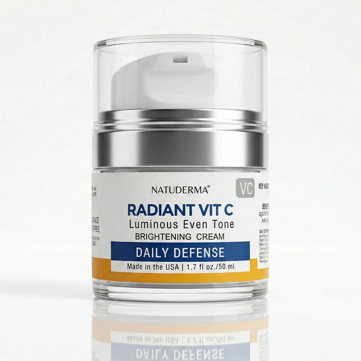 Vitamin C Cream, Skincare Moisturizer jar labeled &