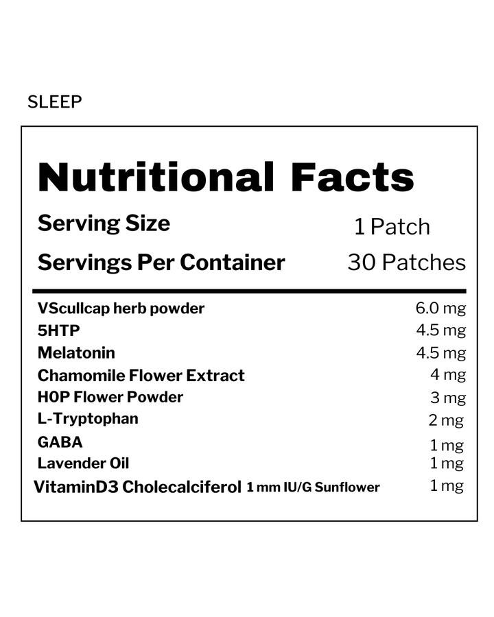 Sleep Patch - Melatonin Magnesium Herbs Patches - Vitamin Patches Club
