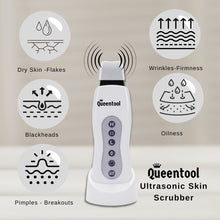 Sonic Spatula, Target blackheads, wrinkles, pimples and more, with Queentool ultrasonic skin scrubber, best skin care tool