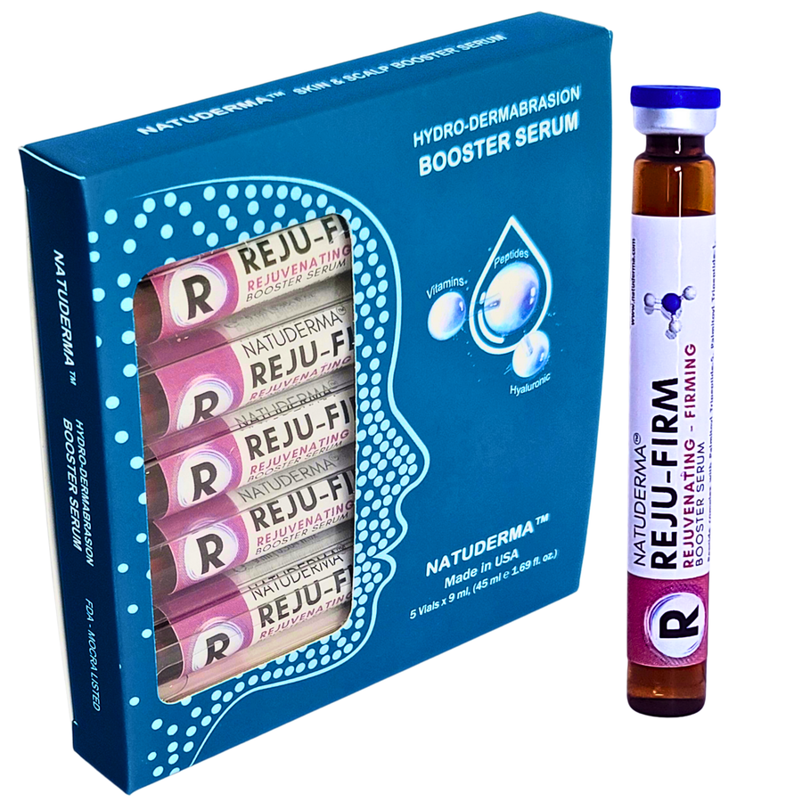 Natuderma Booster Serum Rejufirm, 5 vials of 9ml, peptide serum for hydro facial or professional facial. 