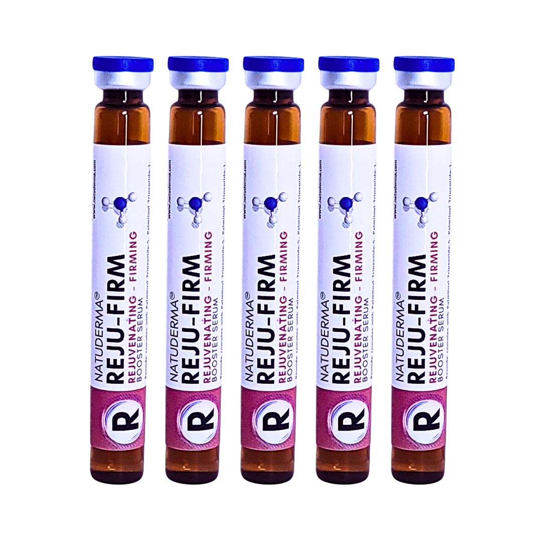 Natuderma Booster Serum Rejufirm, 5 vials of 9ml, hydro dermabrasion serum 
 with peptides serum for hydra or professional facial. 