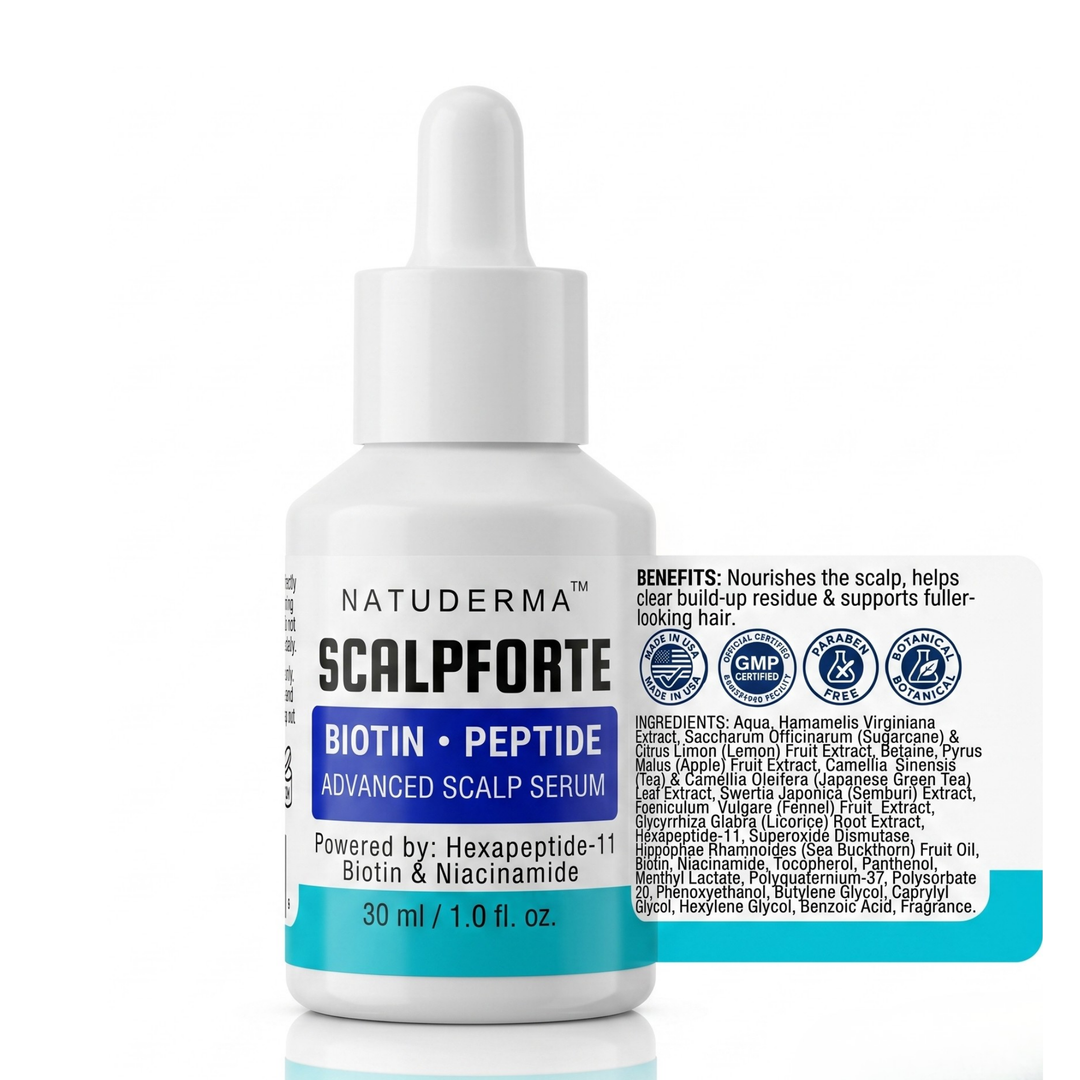 ScalpForte Biotin • Peptide Advanced Scalp Serum | Daily &amp; Post-Microneedling Hair Density Treatment