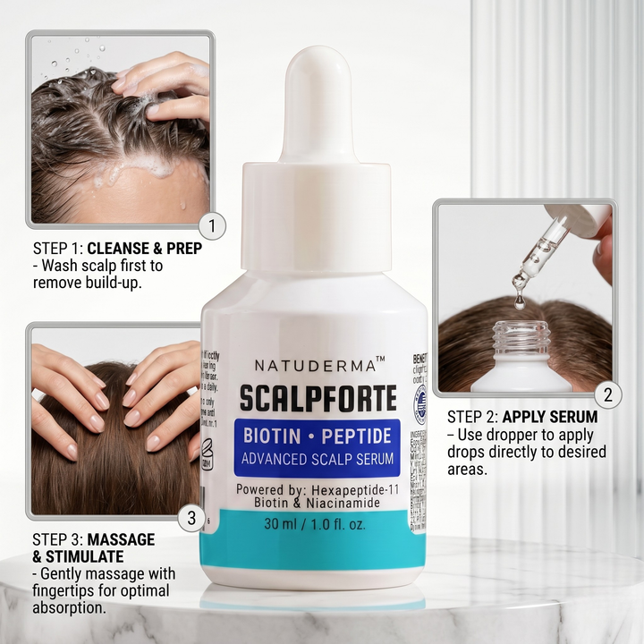 ScalpForte Biotin • Peptide Advanced Scalp Serum | Daily &amp; Post-Microneedling Hair Density Treatment