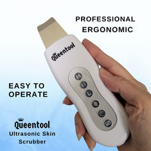 Professional Ultrasonic Skin Scrubber, Ergonomic Sonic Spatula, easy to operate, skin care tool by Queentool sold at dermishop.com