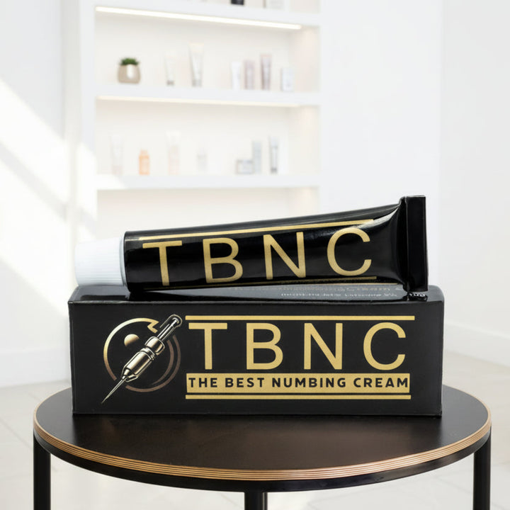 TBNC numbing cream packaging on a light background
