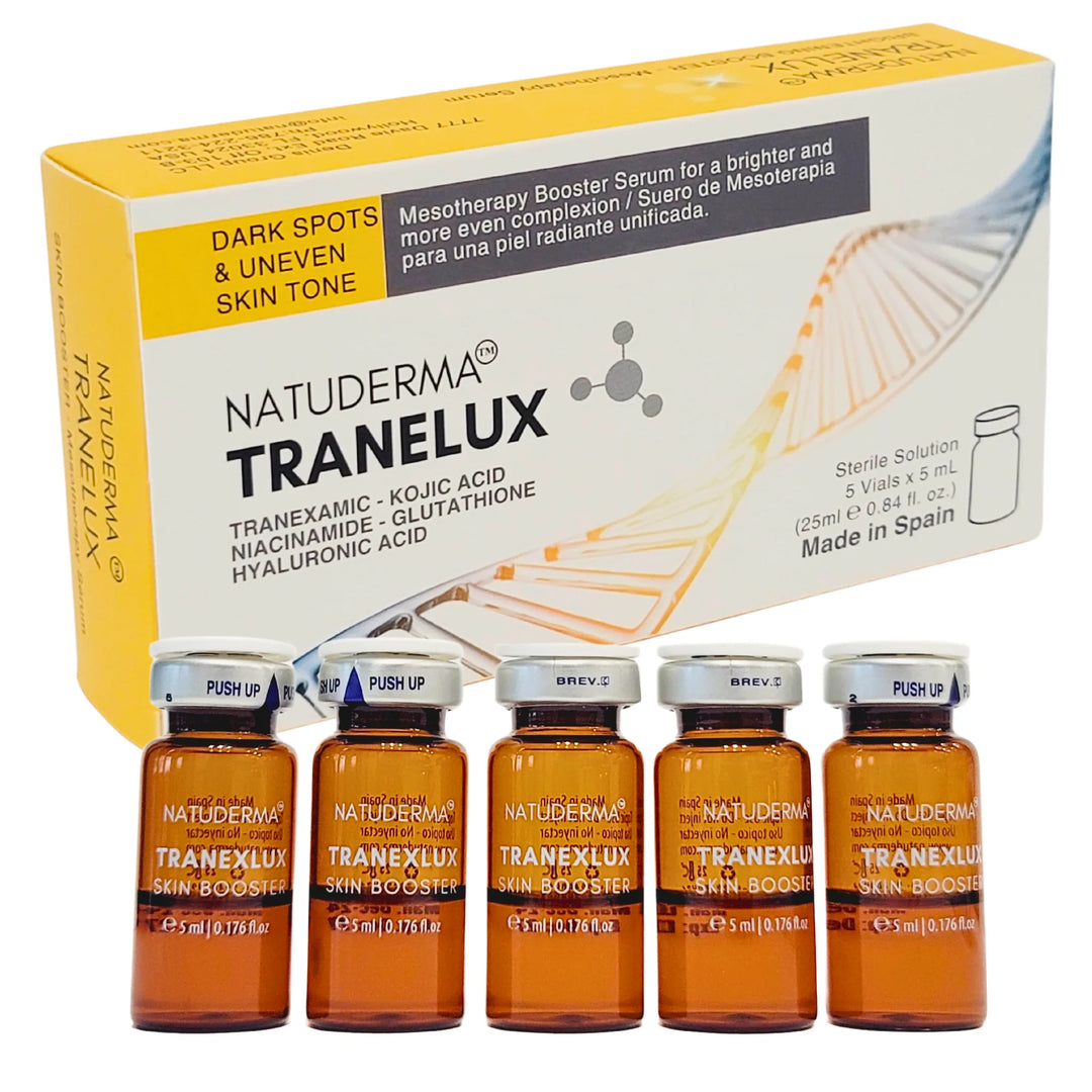 Tranelux microneedling serum for dark spot or uneven skin, with tranexamic acid, gluthatione, niacinamide, vitamin C and hyaluronic acid, 5 booster for microneedling or derma roller mesotherapy 