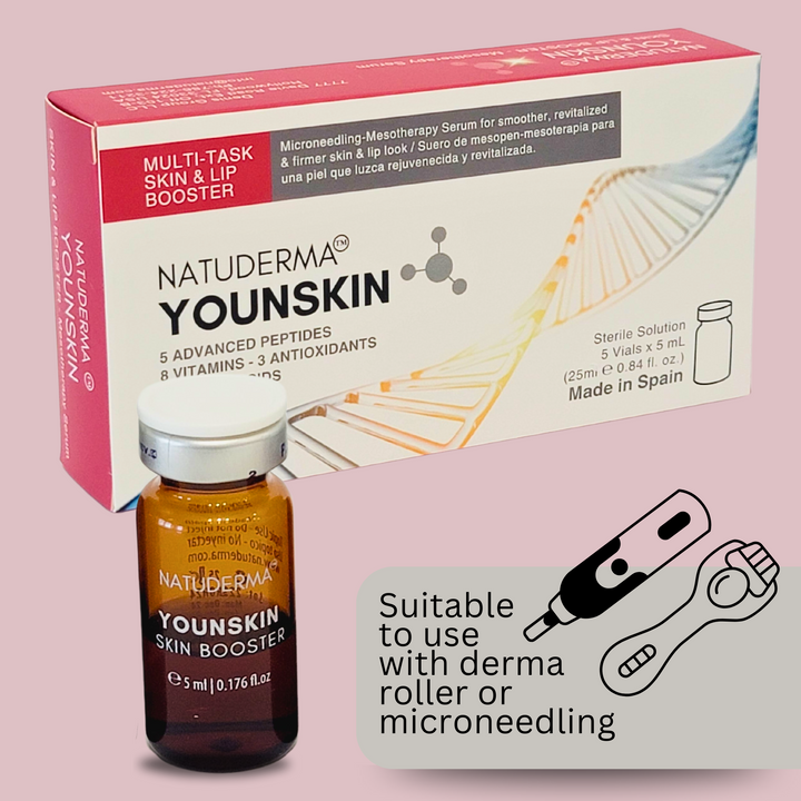 Vial of peptides microneedling serum for skin and lips  with advanced Hyaluronic Acid BTX