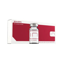 Adipo Body Shaping Institute BCN Mesotherapy Serum and Cellulite Remover Serum box and vial.  Caja y vial de Reductor de cellulitis  Dermishop