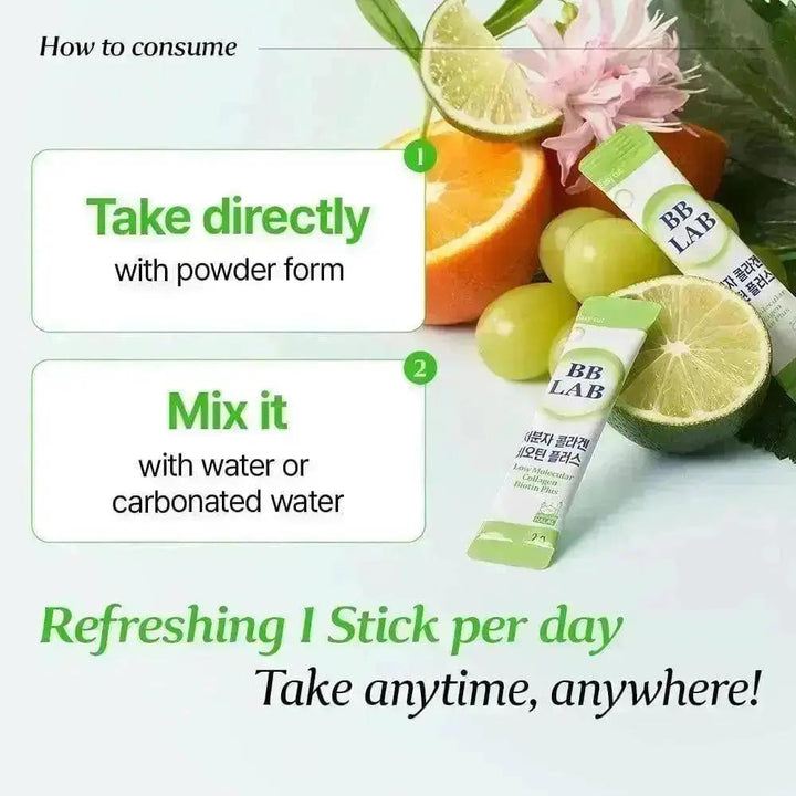 [Bundle] Low-Molecular Collagen Biotin Plus, 30 sticks x 3box