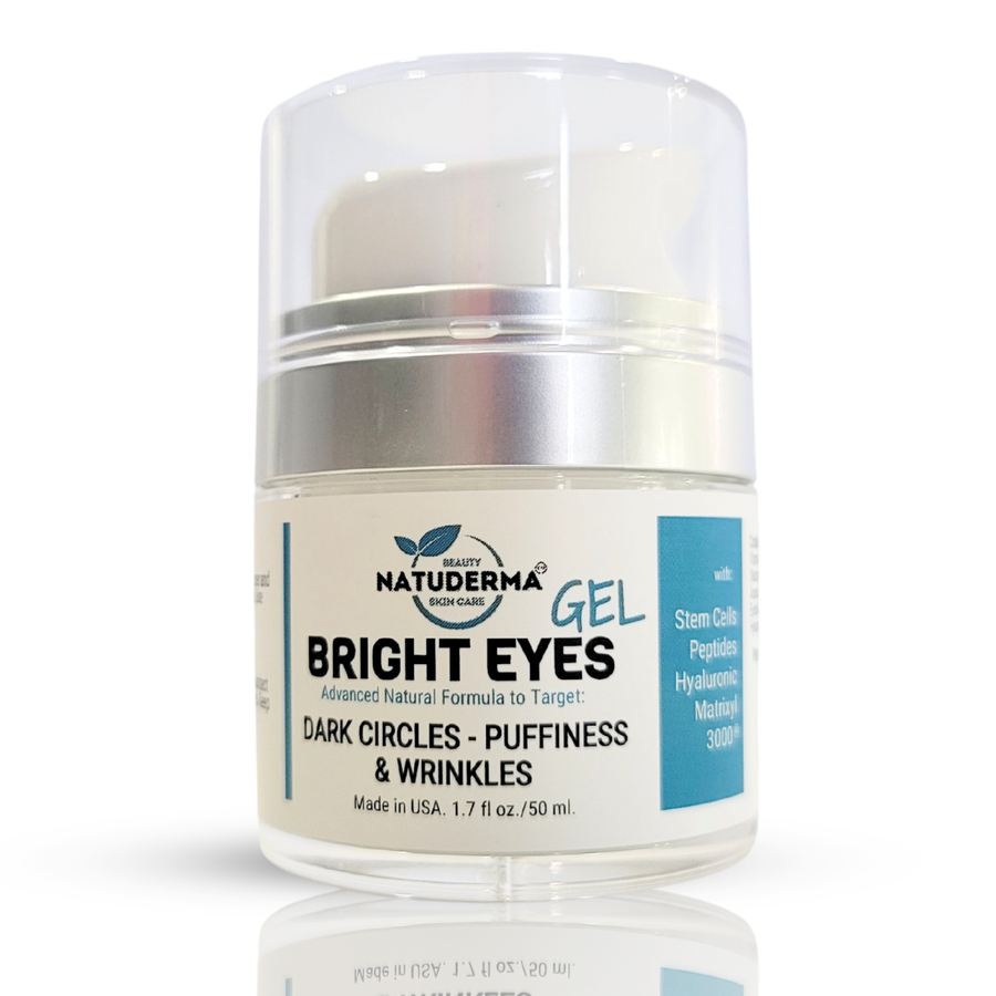 Natuderma Bright Eyes gel for DARK CIRCLE AND PUFFINESS container on a white background