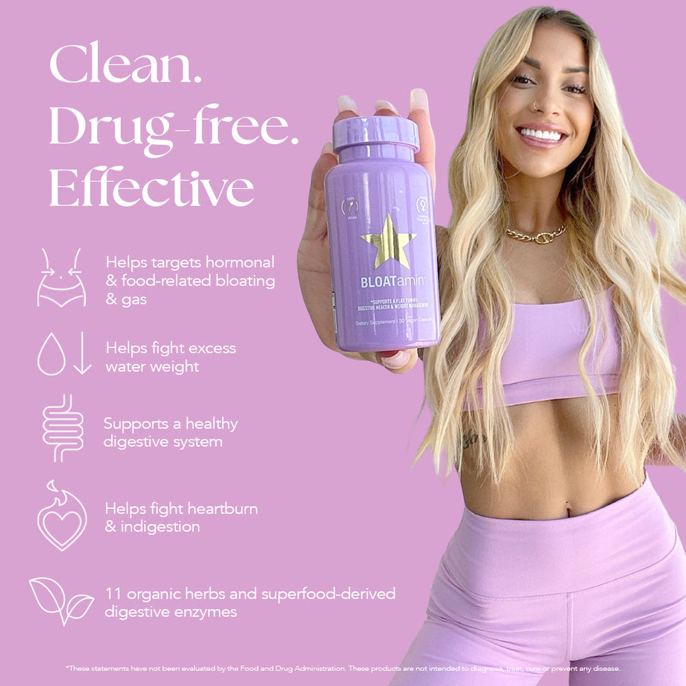 Bloating release supplements with bloatamin 