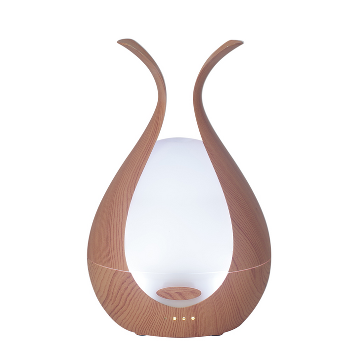 Wooden diffuser with white interior on a white background spa supplies at dermishop