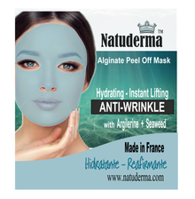 Jelly Mask - Natuderma Peel Off Face Mask, Wrinkle Defy, French Facial Masks, Blue, Box of 4.