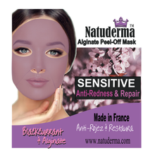 Jelly Masks - Natuderma Peel Off Face Mask, Restaurativa Sensible, Violeta, Francesa, Caja de 4
