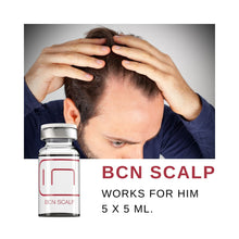 Hair Growth serum men face from Institute BCN.  Cuero cabelludo de hombre que indica donde aplicar Mesoterapia para caida del cabello de Institute BCN