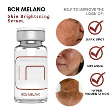 BCN Melano is a Brightening Vitamin C Serum, 5 vials of 5ml each, with Vitamin C, Glutha600, Glycolic, Kojic, and Citric Acids. Use BCN MELANO to target dark spot, uneven skin color, black spot or melasma.